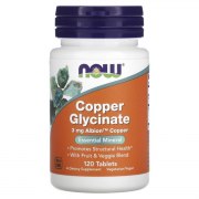 Заказать NOW Copper Glycinate 3 мг 120 таб